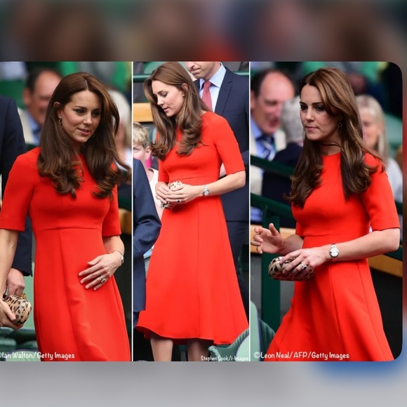 LK Bennett Orange Midi Dress - Picture 2 of 7